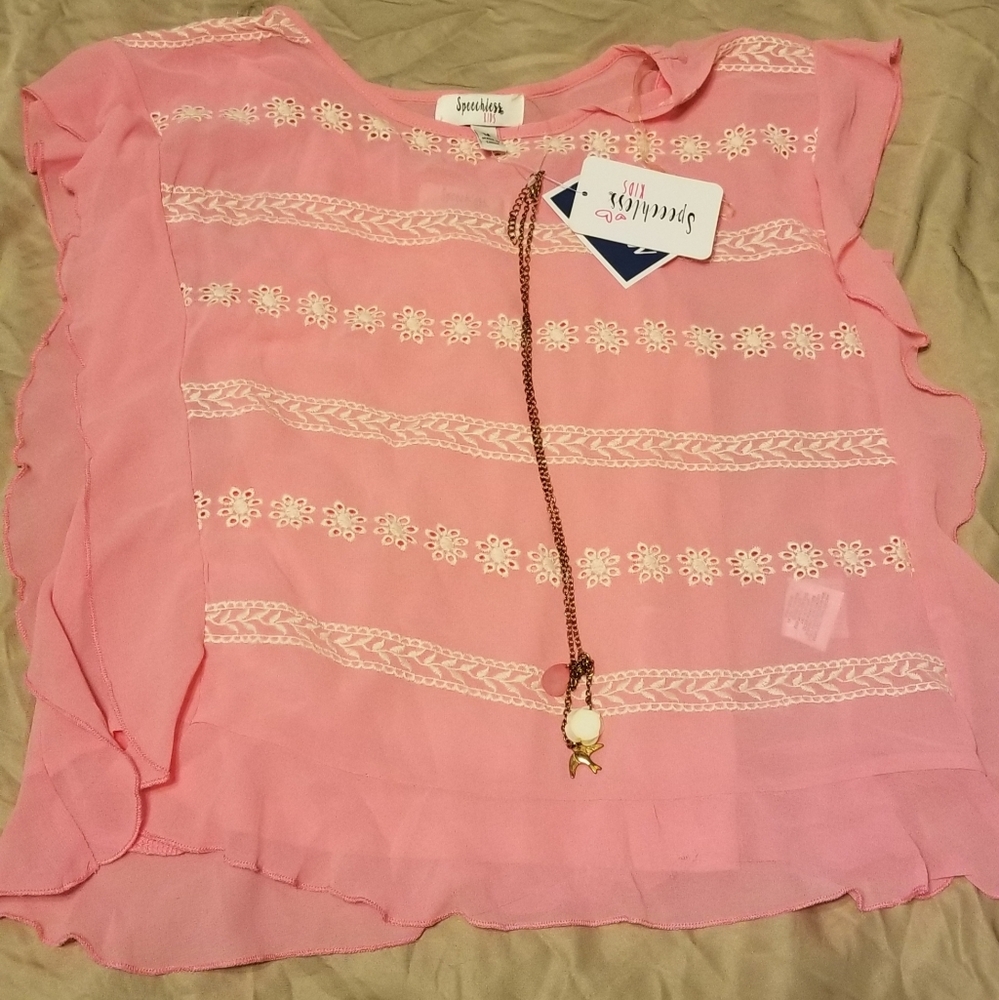 Melon colored blouse